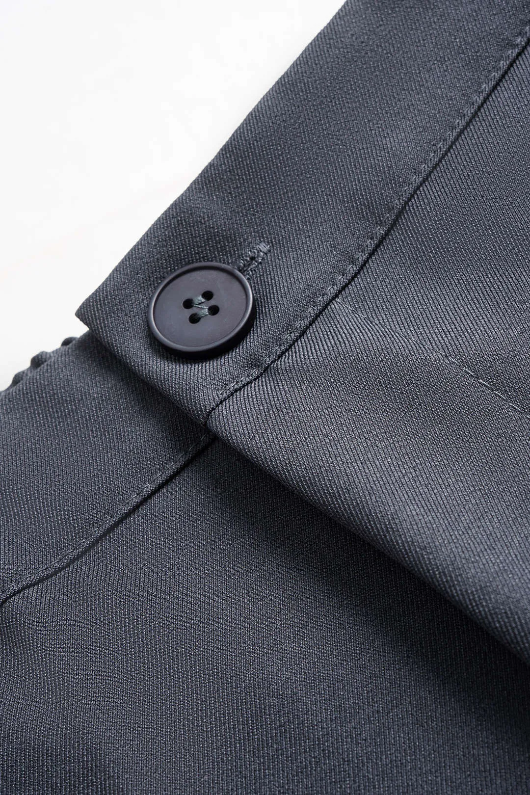 Notched Lapel Asymmetrical Hem Blazer And Solid Pants Set sold by Micas product image thumbnail 3