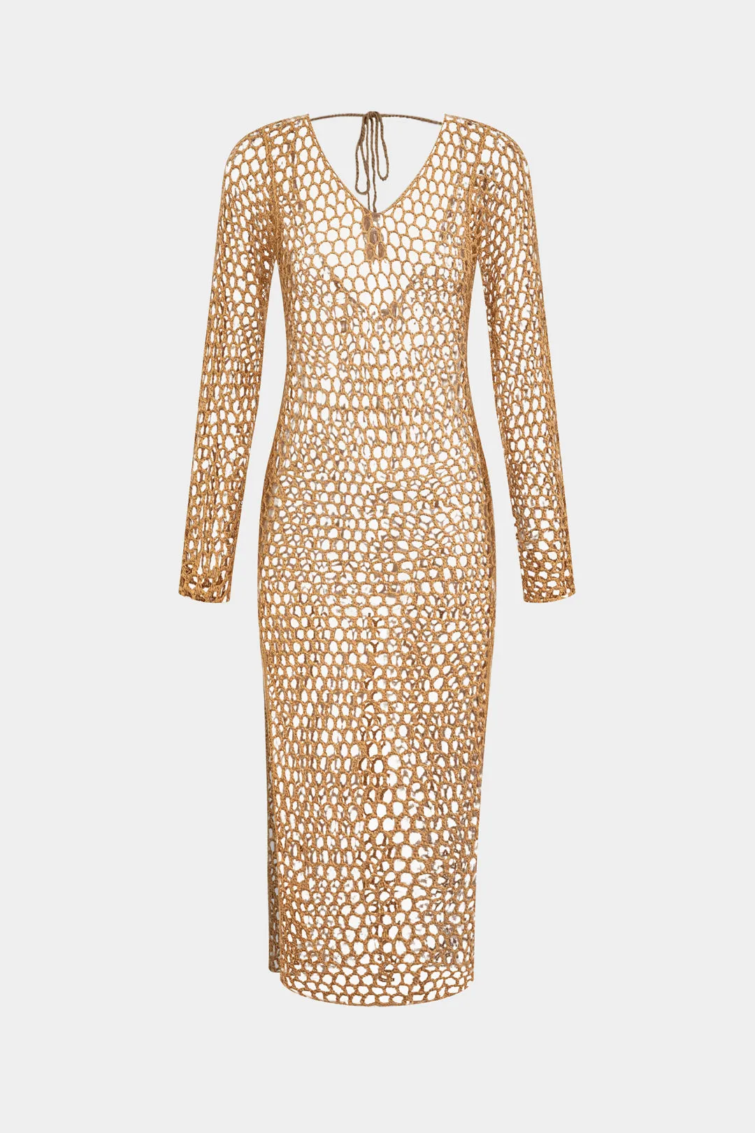 Knit Cut Out Tie-Up Dress sold by Micas