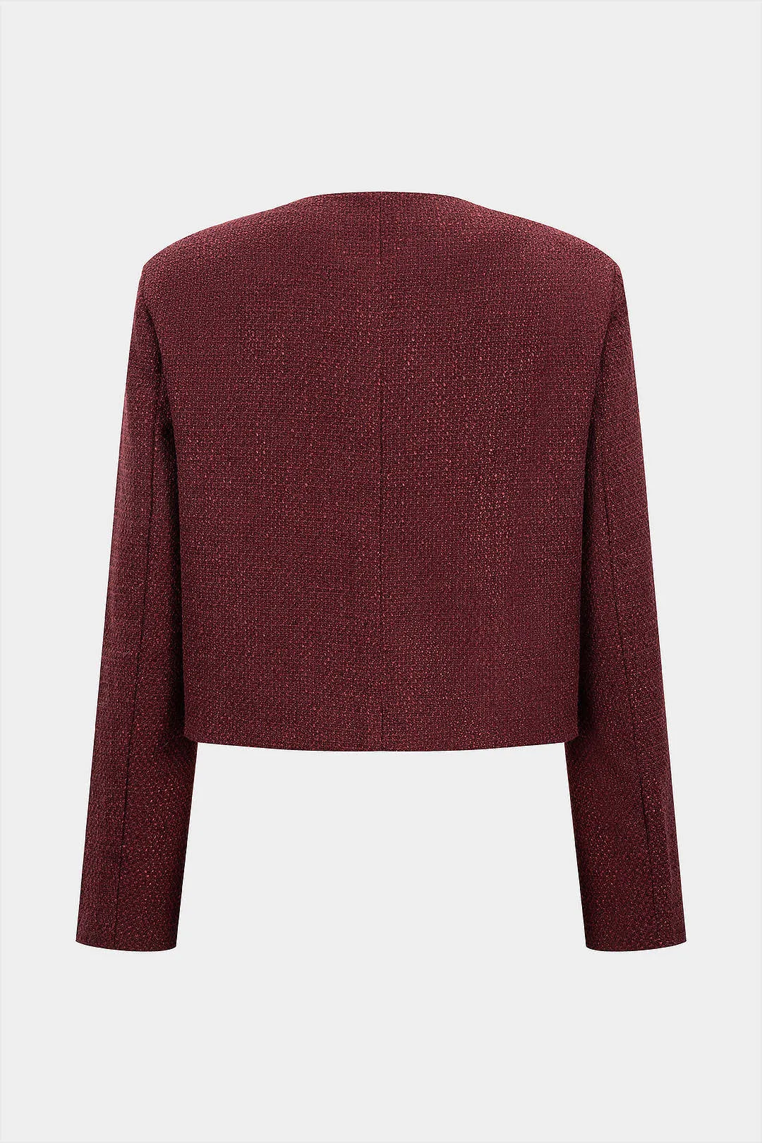 Tweed Round Neck Metallic Button Pocket Top sold by Micas product image thumbnail 2