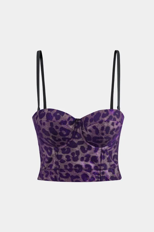 Leopard Print Bustier Cami Top sold by Micas