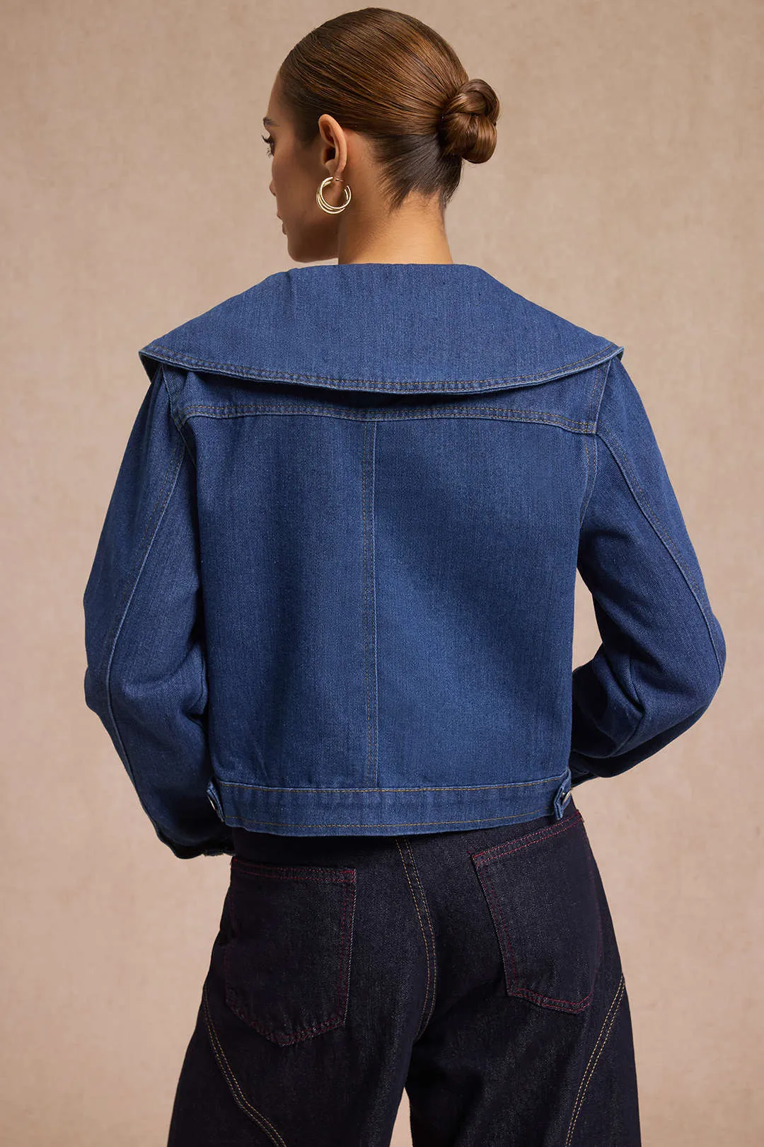 Denim Lapel Outerwear sold by Micas product image thumbnail 3