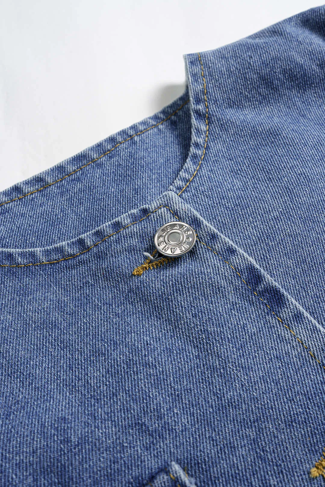 Denim Round Neck Pocket Outerwear sold by Micas product image thumbnail 3