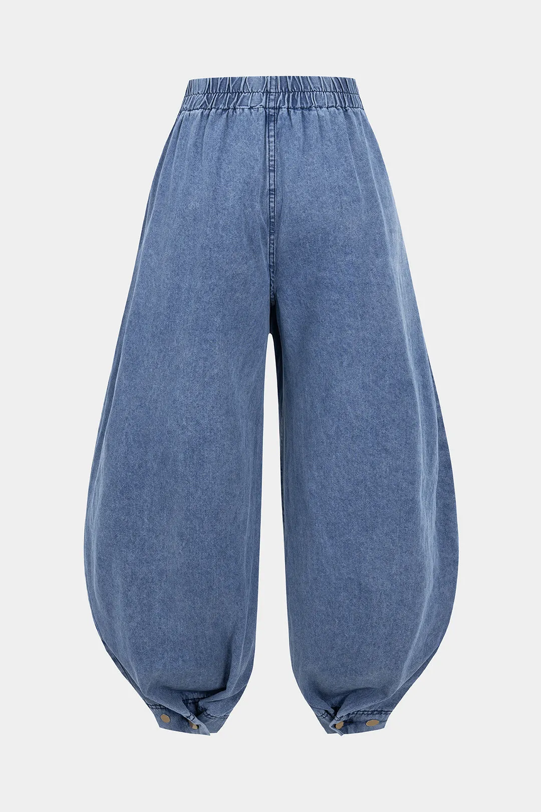 Plus Size Denim High Waist Zipper Barrel Balloon Jeans sold by Micas product image thumbnail 2