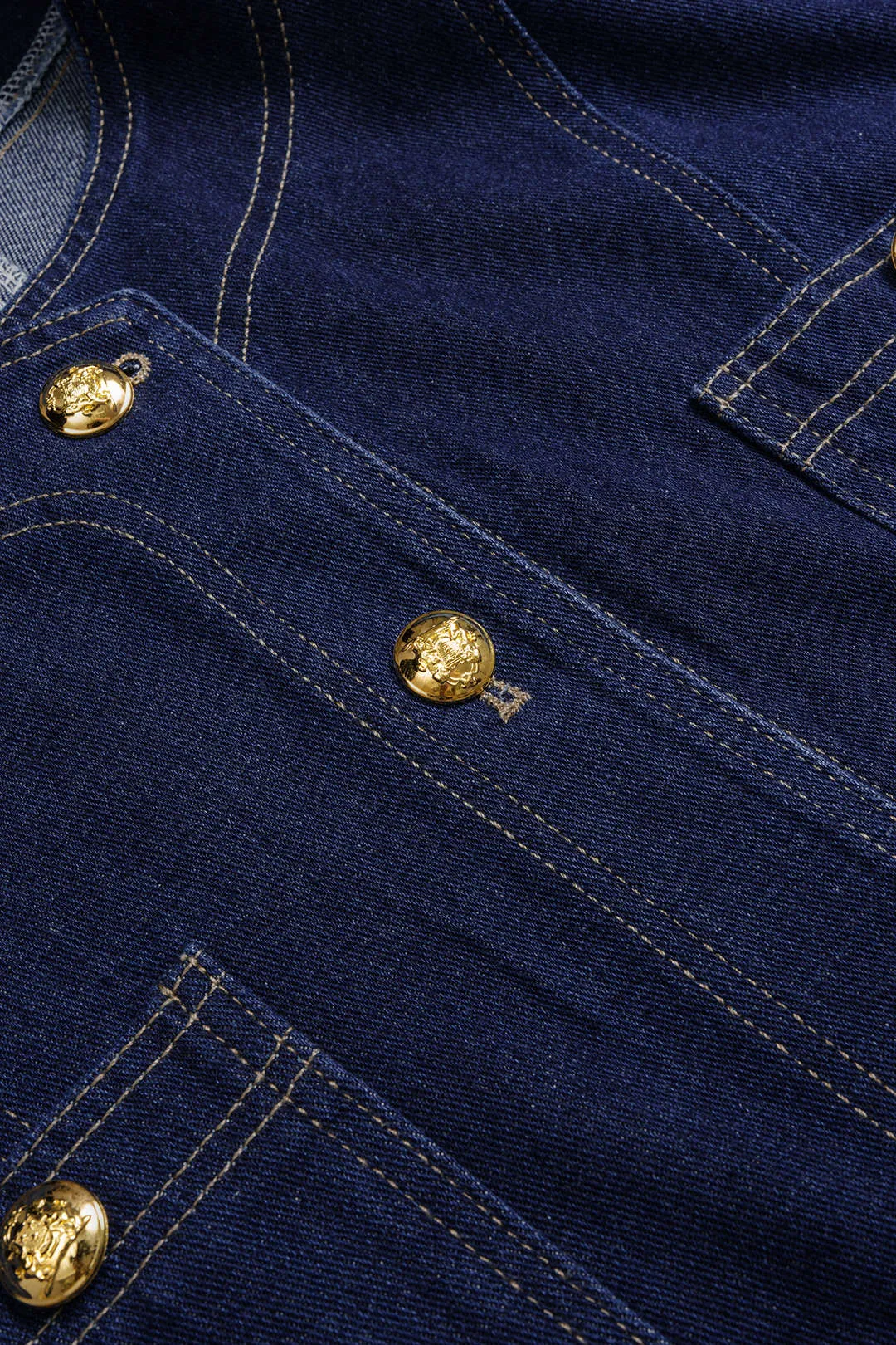 Denim Metallic Button Pocket Outerwear sold by Micas product image thumbnail 3