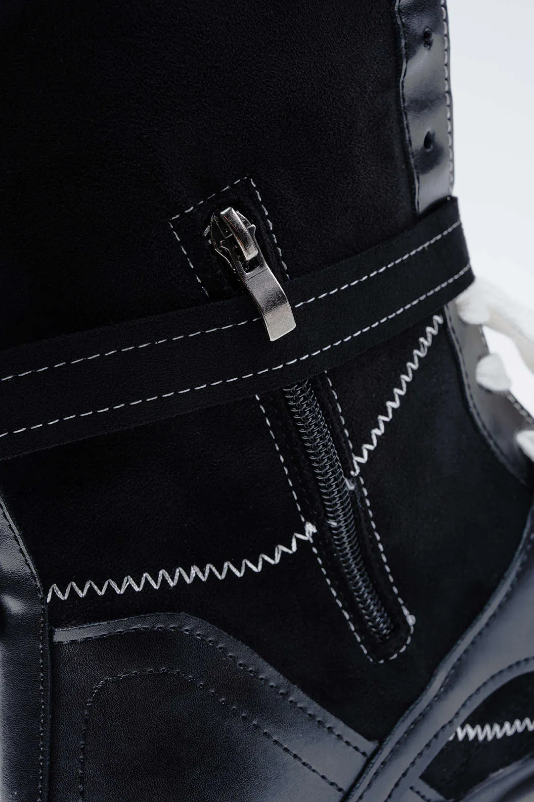 Leather Lace-Up Mid Calf Boots sold by Micas product image thumbnail 4