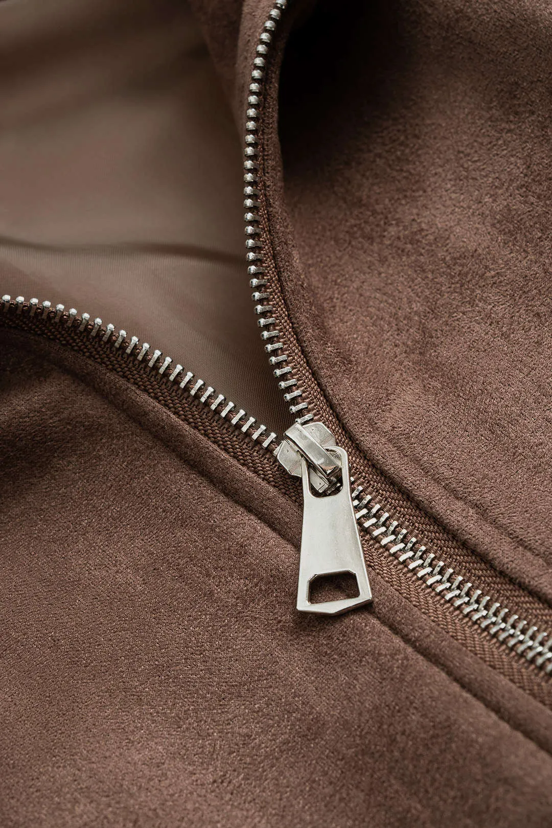 Suede Asymmetrical Zipper Jacket sold by Micas product image thumbnail 3