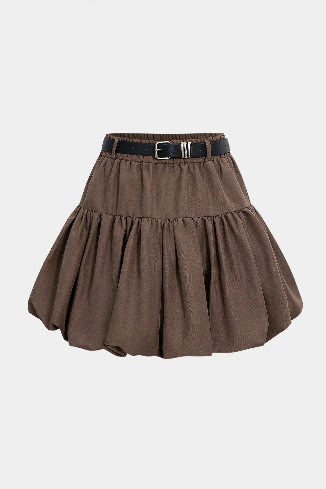 Belted Puff Mini Skirt sold by Micas