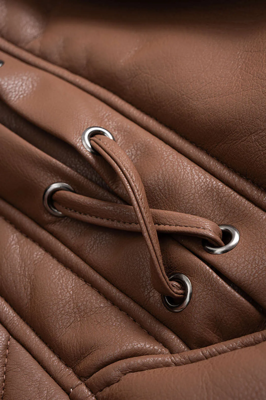 Faux Leather Belted Coat sold by Micas product image thumbnail 3