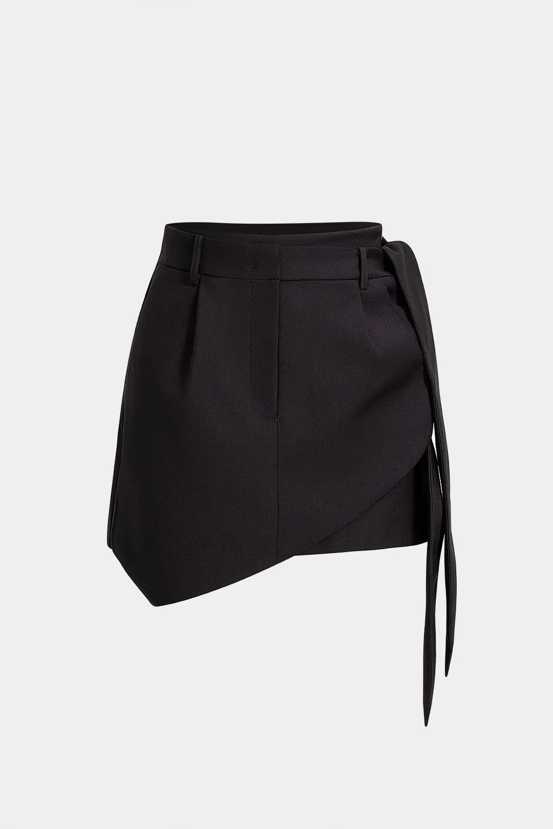 Zipper Tie-Up Mini Skirt sold by Micas