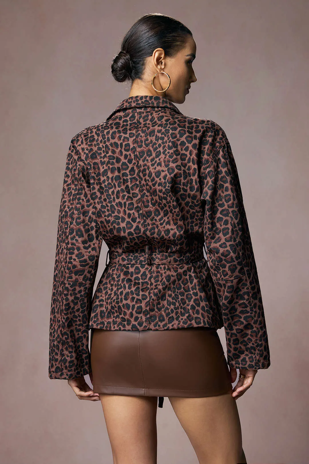 Leopard Print Tie-Up Jacket sold by Micas product image thumbnail 5