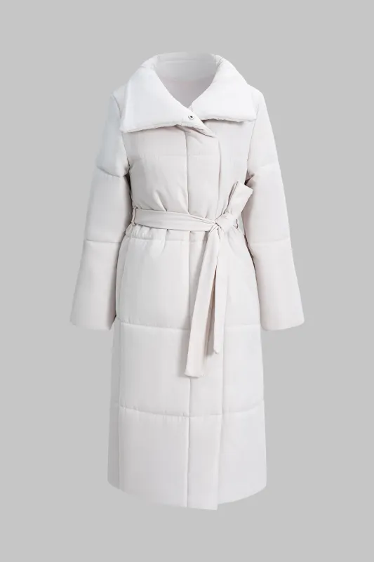 Lapel Tie-Front Coat sold by Micas