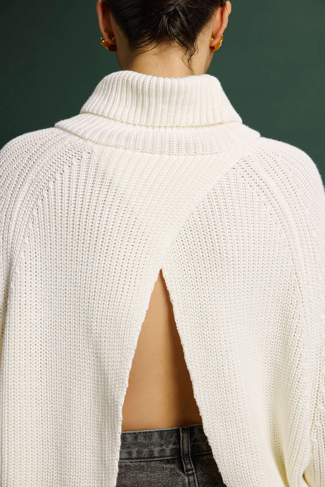 Sweater Crossed Slit Long-Sleeve Top sold by Micas product image thumbnail 3