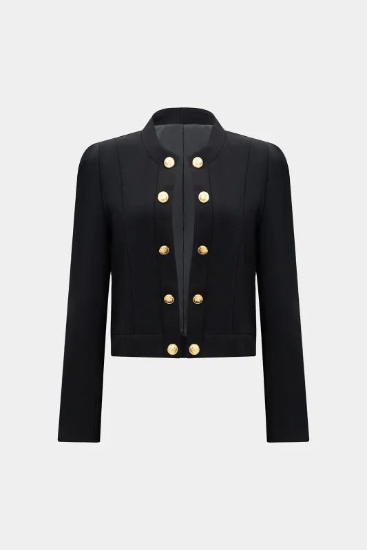 Button Shoulder Pads Jacket sold by Micas