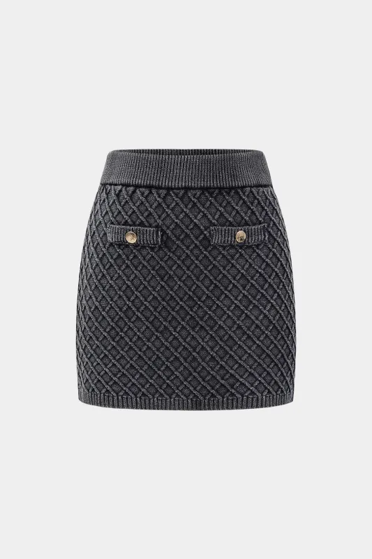 Knit High Waist Skirt sold by Micas