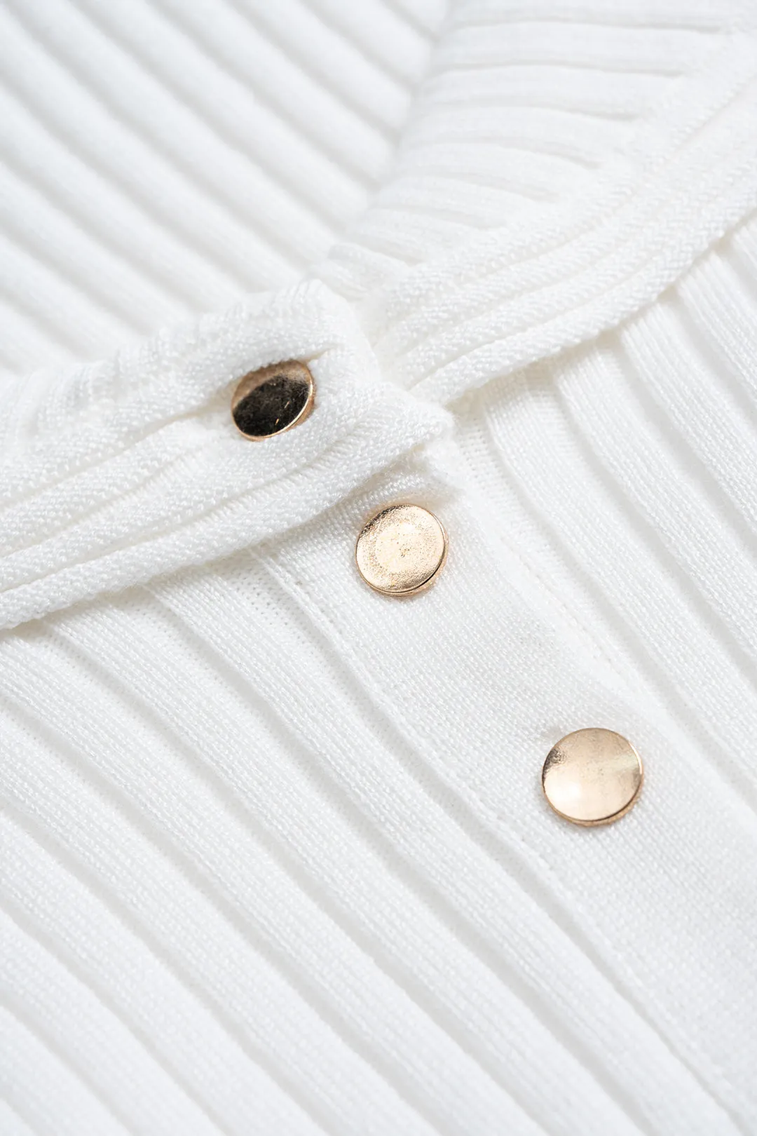 Ribbed Button Bell Sleeve Long-Sleeve Sweater Top sold by Micas product image thumbnail 3