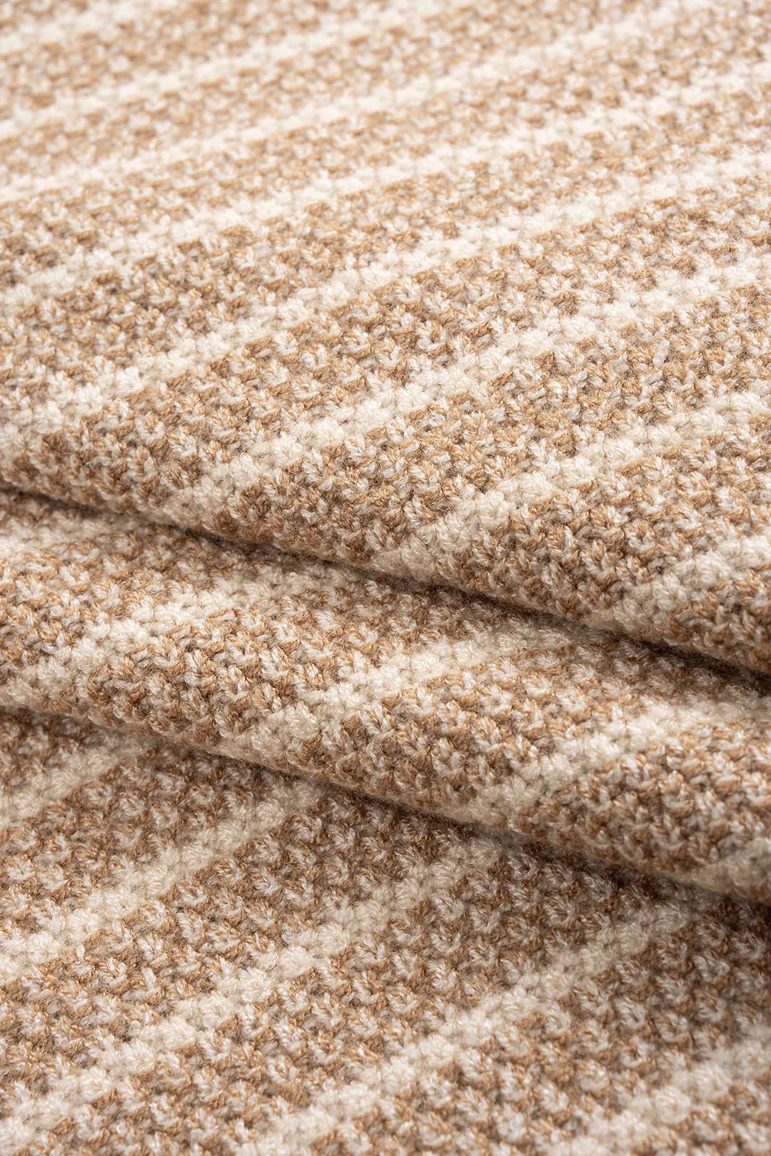 Knit Stripes Print Button Long-Sleeve Top And Mini Skirt Set sold by Micas product image thumbnail 3