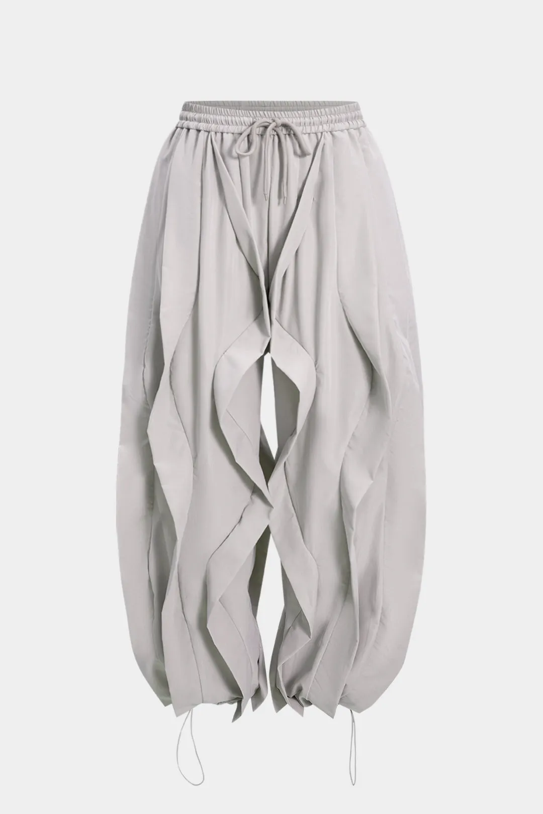 Plus Size Drawstring Ruffle Trousers sold by Micas