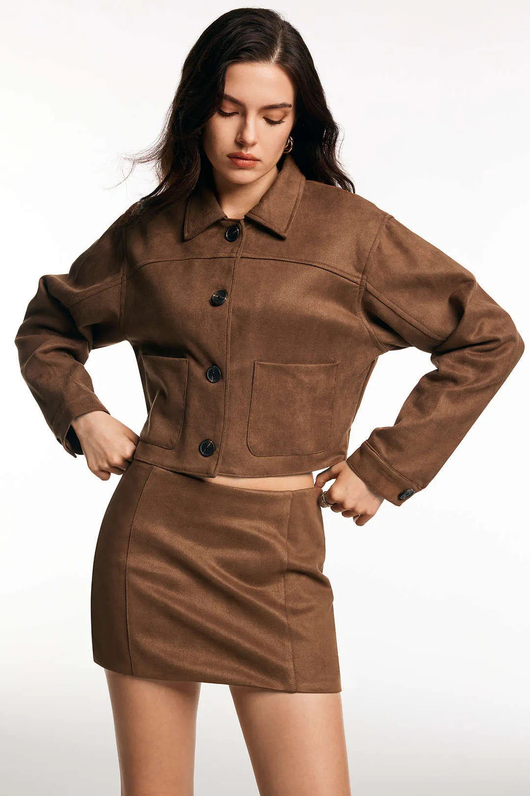 Suede Low Waist Mini Skirt sold by Micas product image thumbnail 3