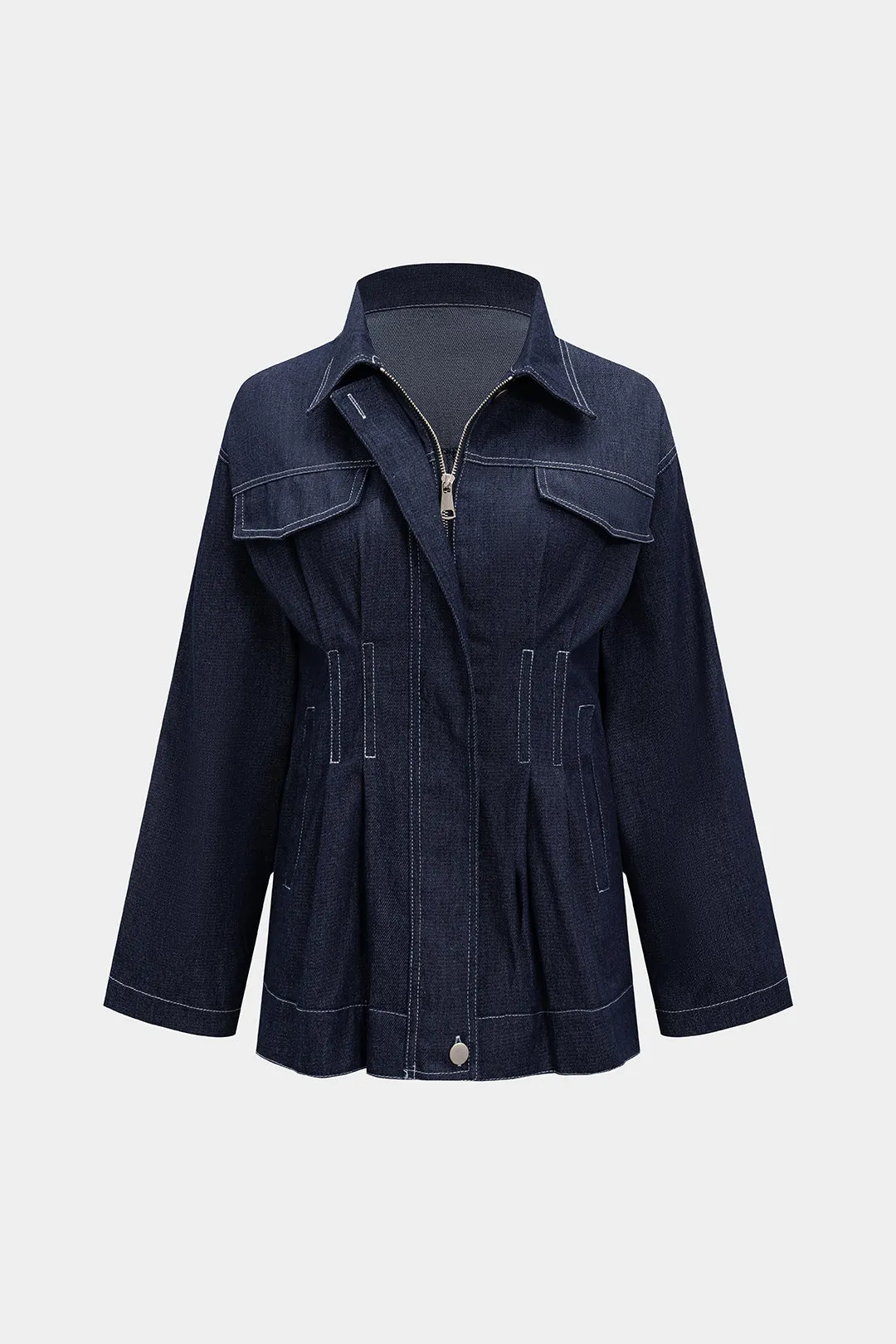 Denim Pleated Outerwear sold by Micas product image thumbnail 5
