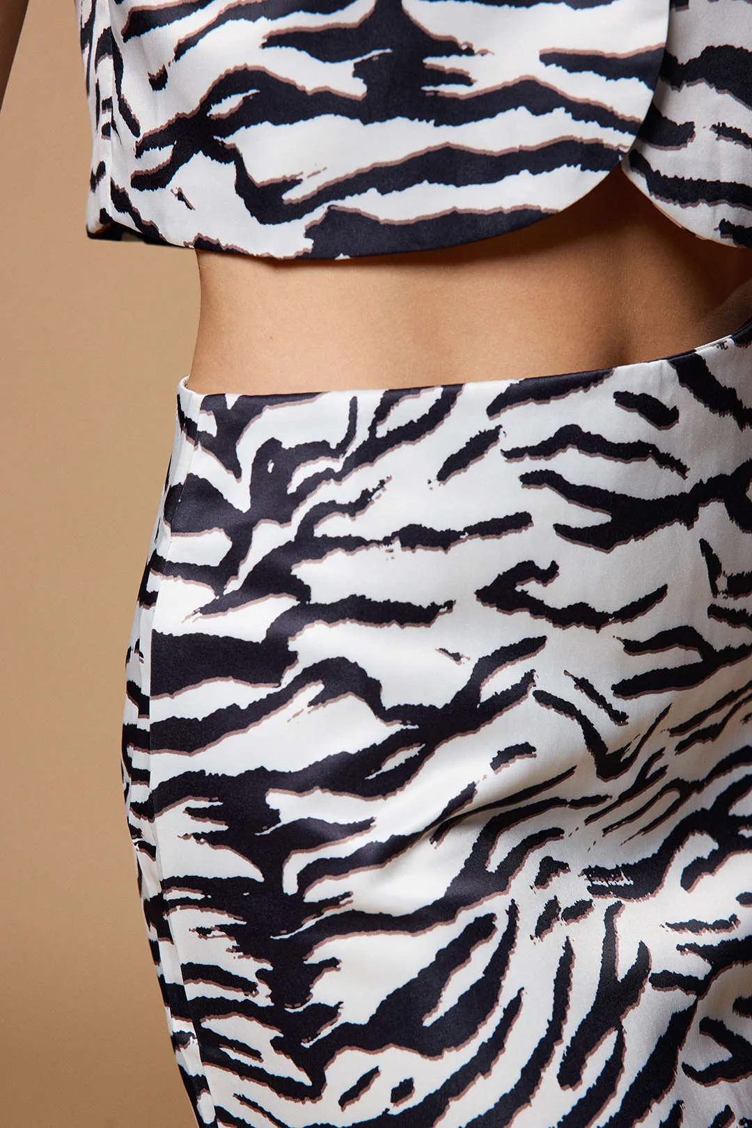 Zebra Stripe Print Zipper Mini Skirt sold by Micas product image thumbnail 5