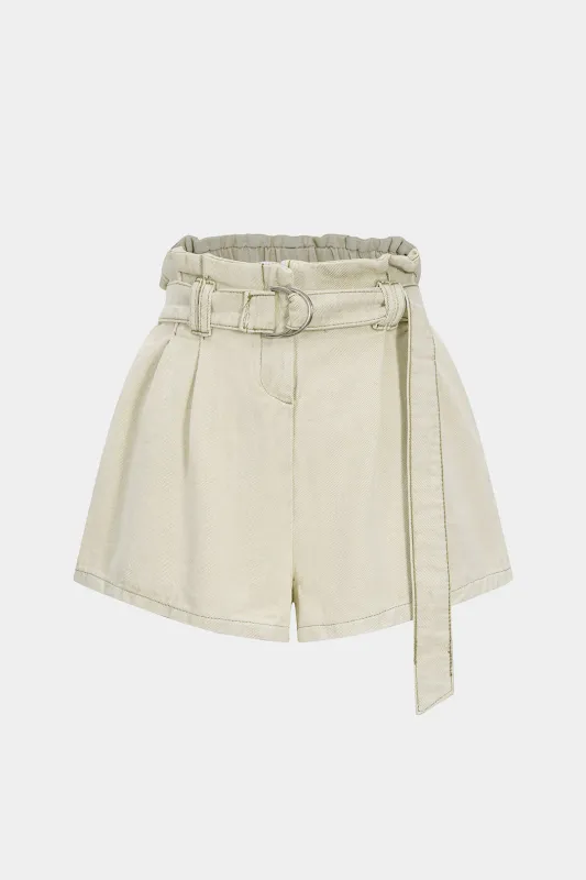 Ruched High Waist Belted Shorts sold by Micas