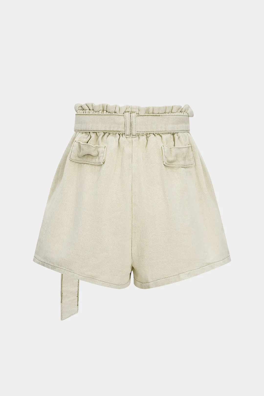 Ruched High Waist Belted Shorts sold by Micas product image thumbnail 2