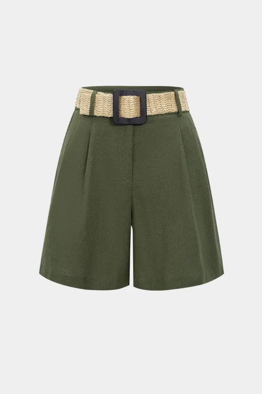 Ruched Belted Shorts sold by Micas