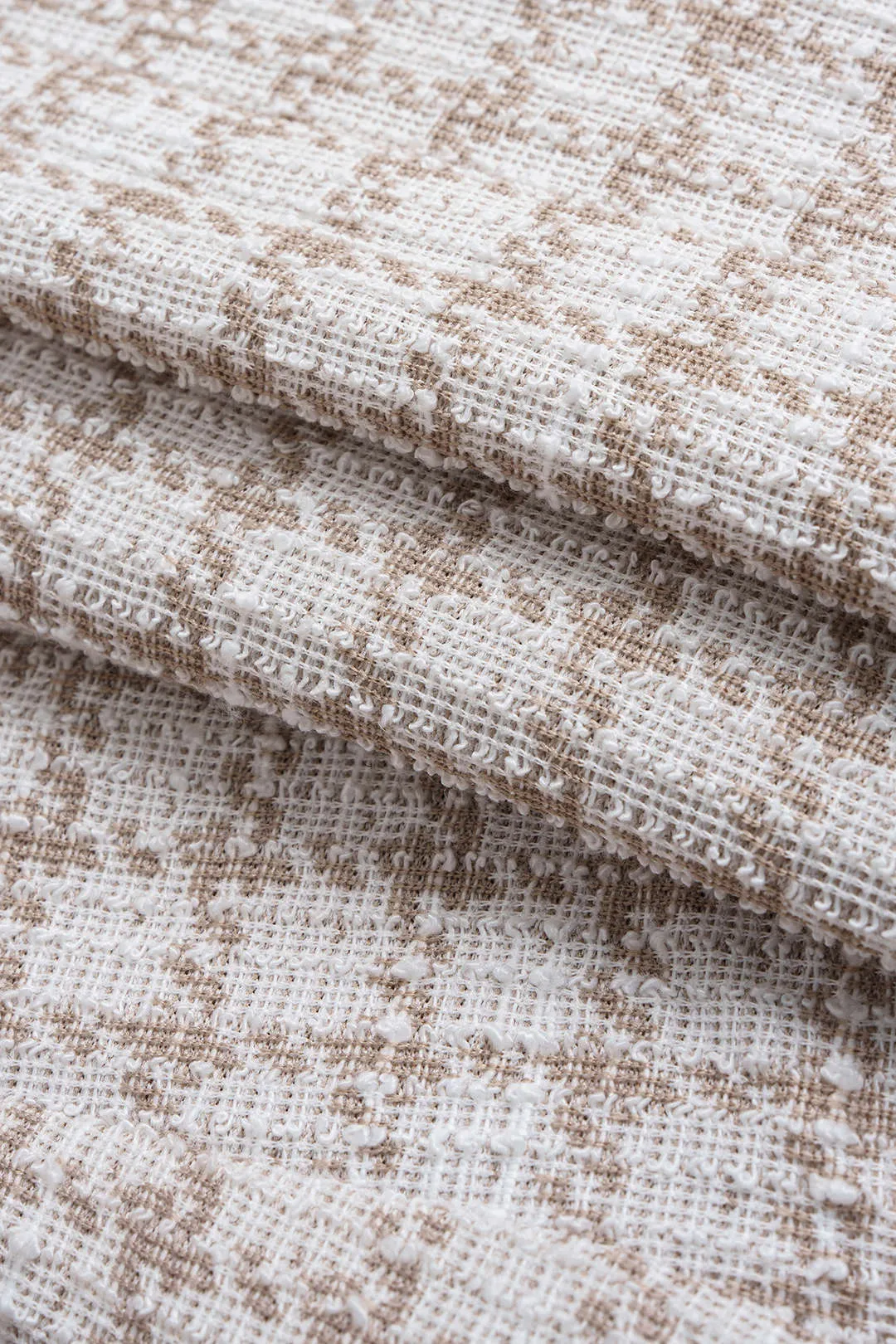 Plaid Print Square Neck Long Sleeve Top And Straight Leg Pants Set sold by Micas product image thumbnail 5