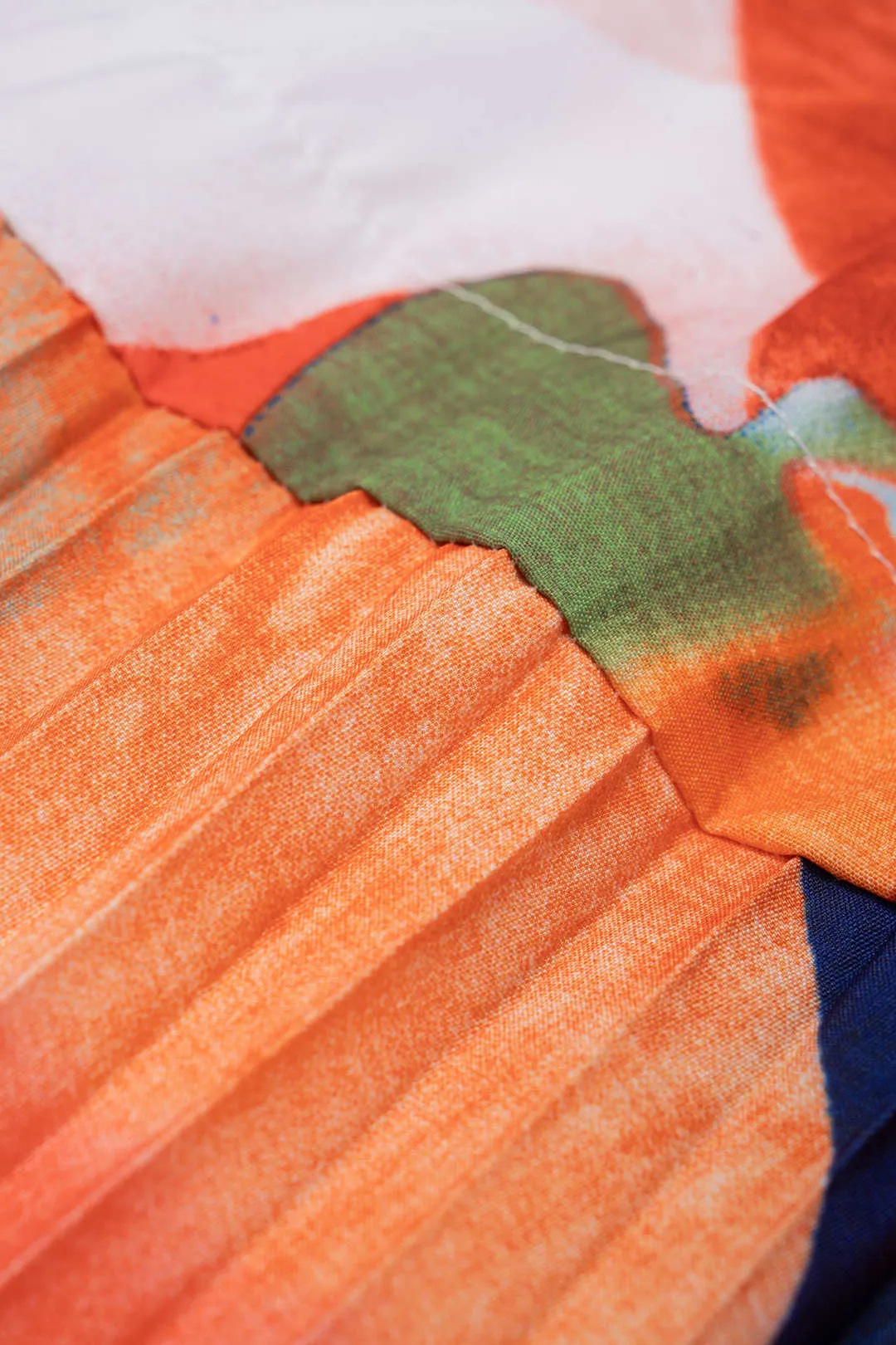 Geometric Print Pleated Sleeveless Maxi Dress sold by Micas product image thumbnail 4