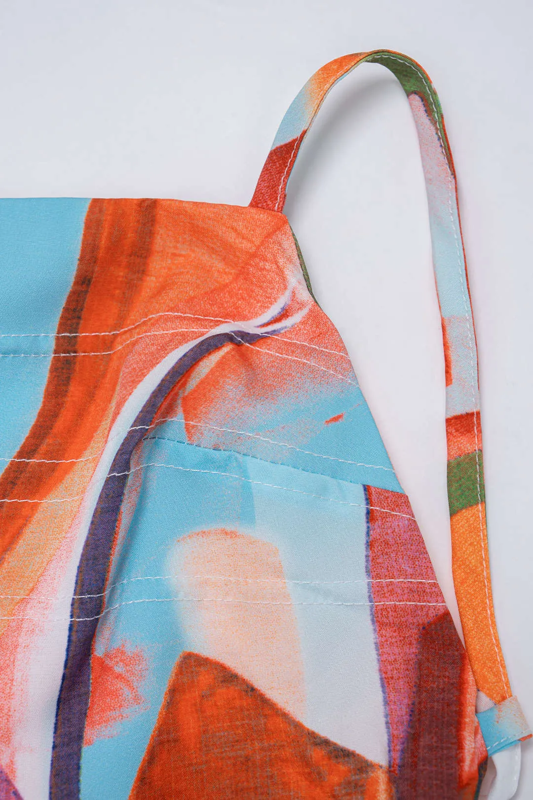 Geometric Print Pleated Sleeveless Maxi Dress sold by Micas product image thumbnail 3