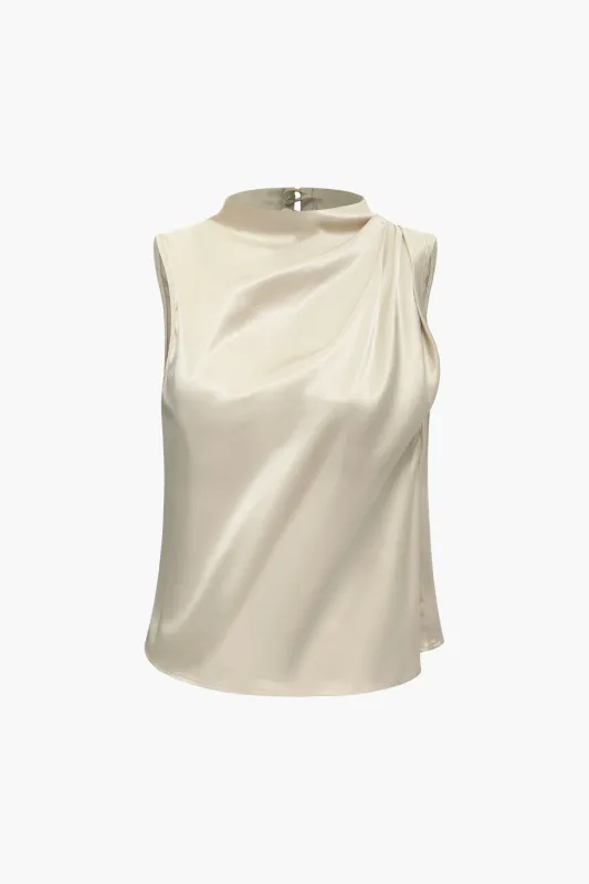 Asymmetrical Ruched Tank Top sold by Micas