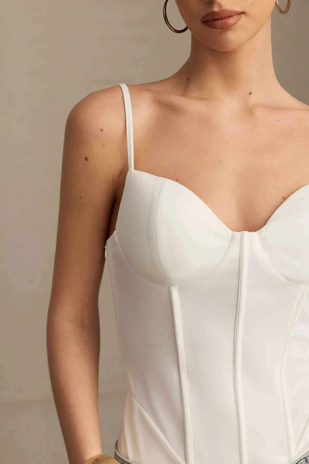 Solid Corset Sleeveless Bodysuit sold by Micas product image thumbnail 3