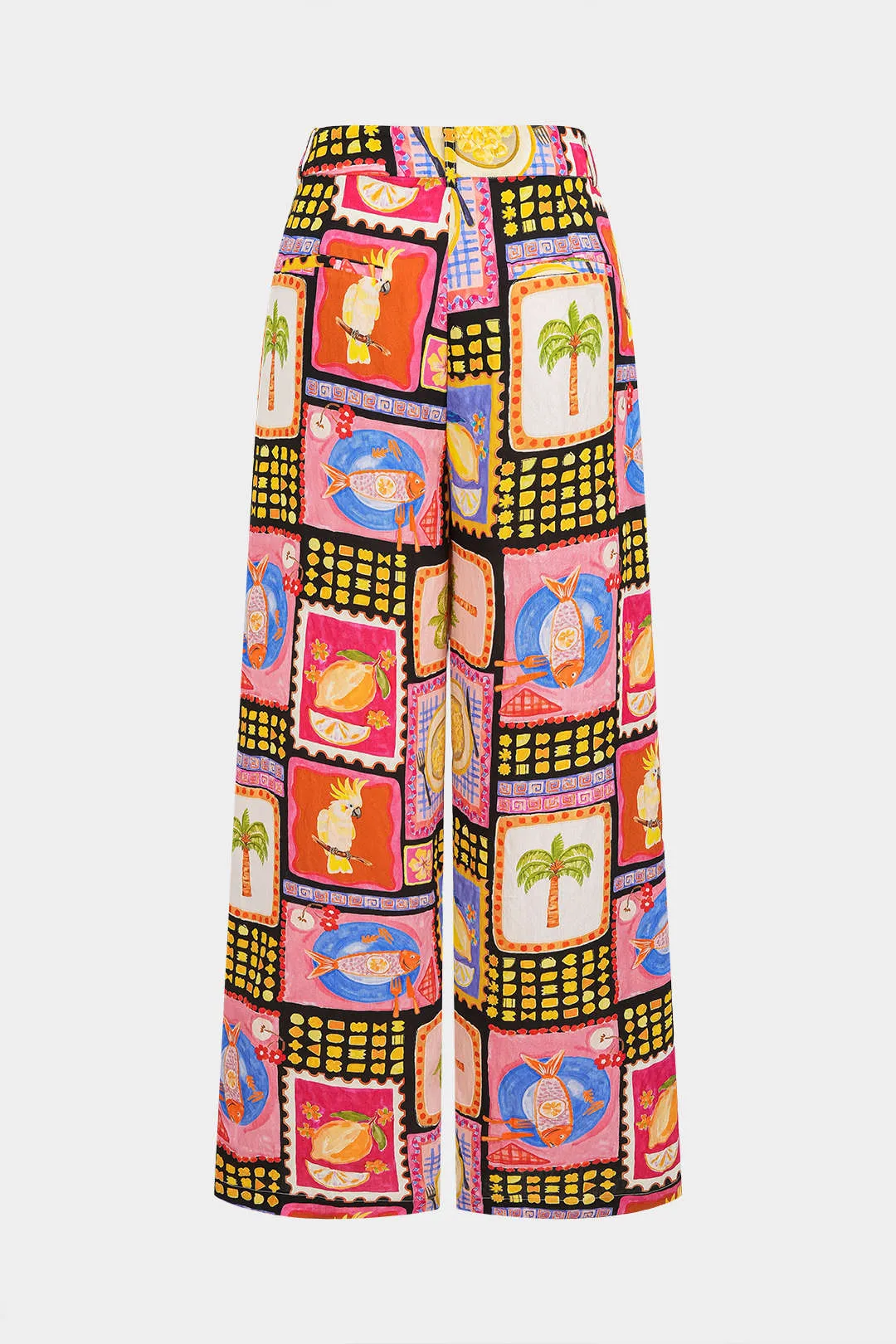 Artistic Print High-Waist Straight Leg Pants sold by Micas product image thumbnail 2