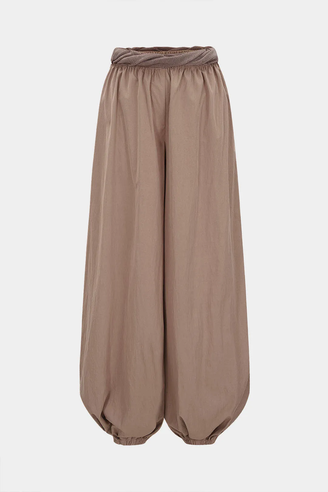 Patchwork Shirred Balloon Pants sold by Micas