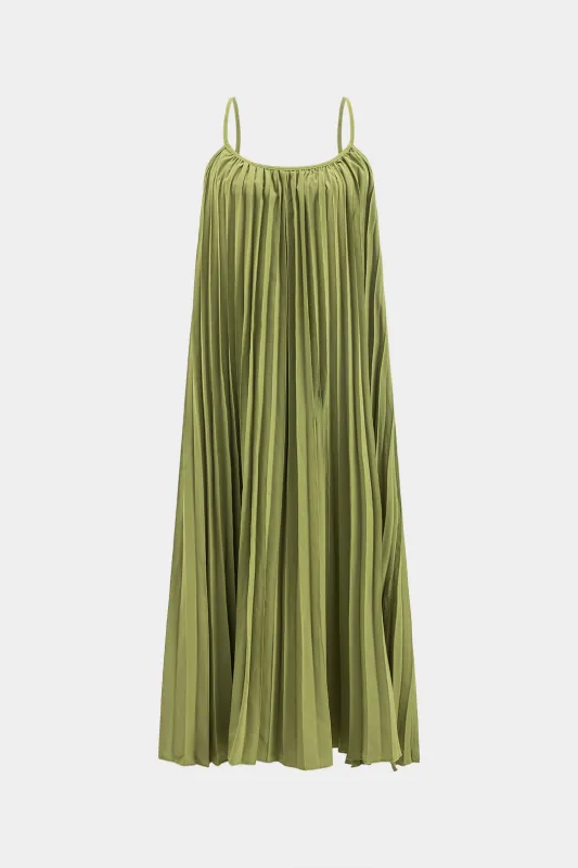 Pleated Tie Up Sleeveless Mini Dress sold by Micas