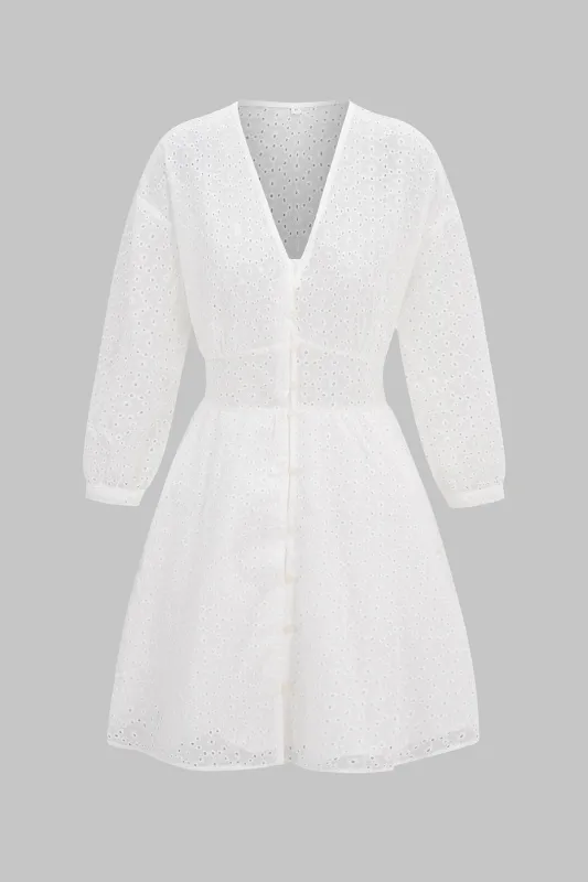 V-Neck Ruched Long Sleeve Mini Dress sold by Micas