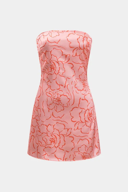 Floral Print Tie Up Sleeveless Mini Dress sold by Micas