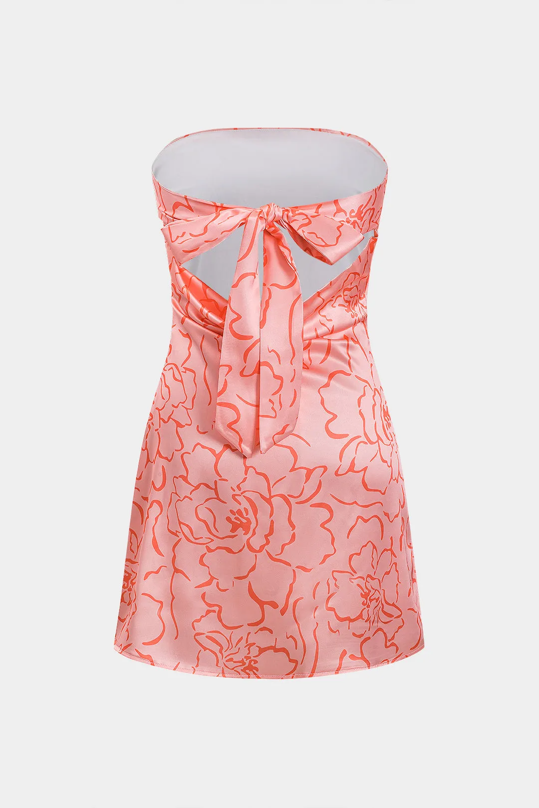 Floral Print Tie Up Sleeveless Mini Dress sold by Micas product image thumbnail 2
