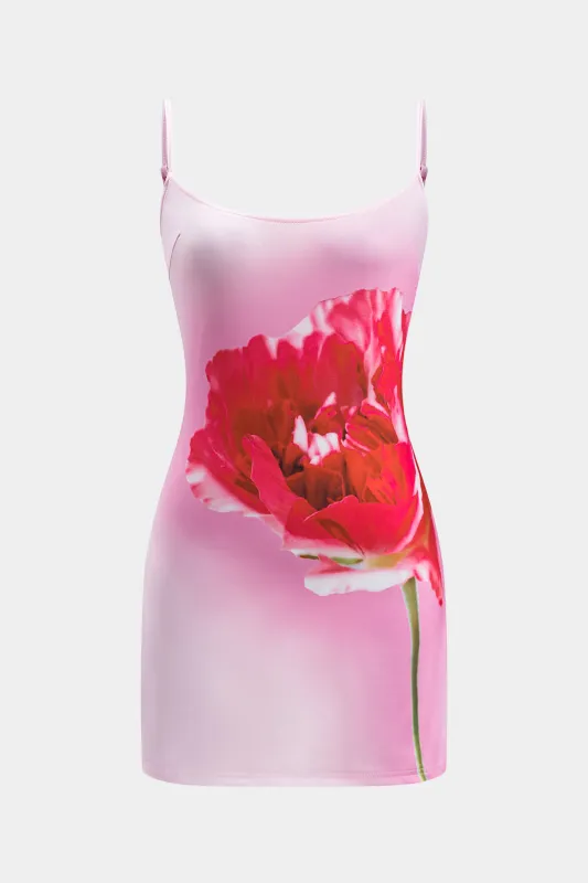 Floral Print Sleeveless Mini Dress sold by Micas