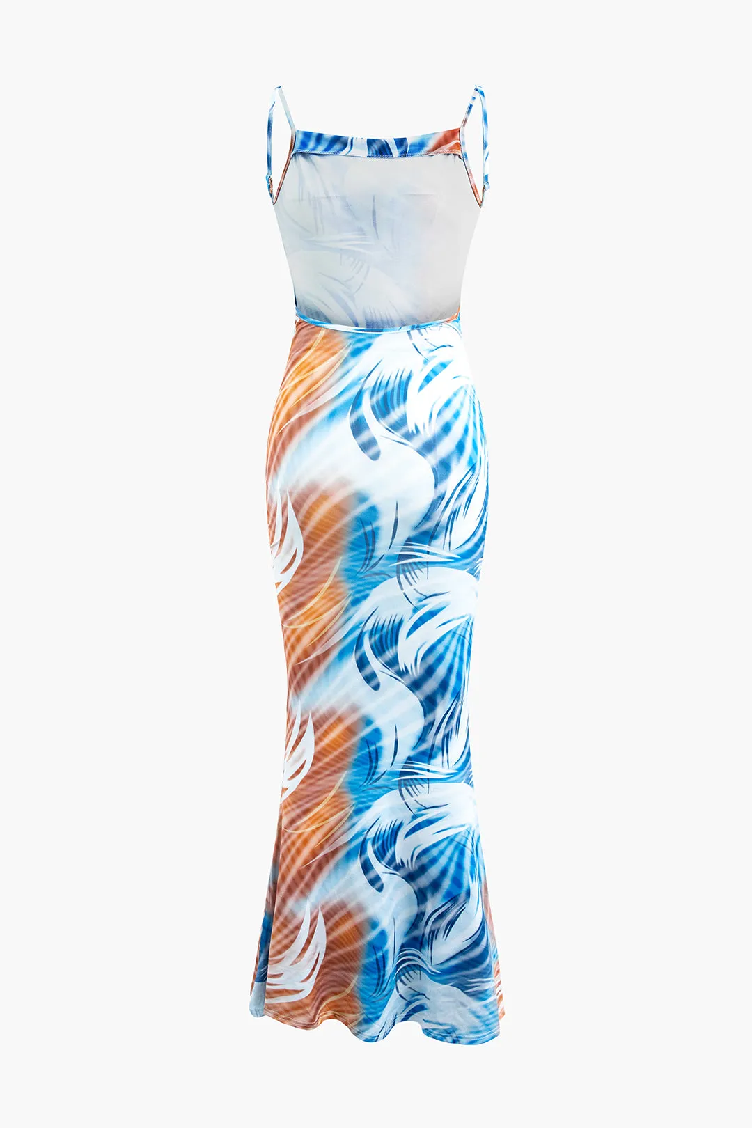 Tropical Print Backless Sleeveless Maxi Dress sold by Micas product image thumbnail 2
