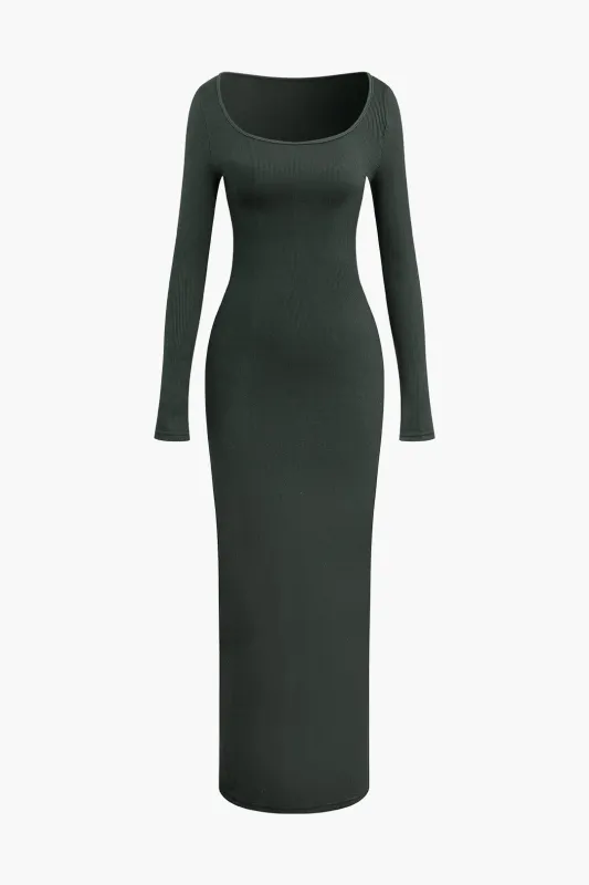 Solid Long Sleeve Maxi Dress sold by Micas