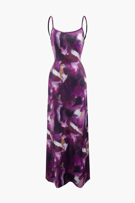 Floral Print Backless Sleeveless Maxi Dress sold by Micas