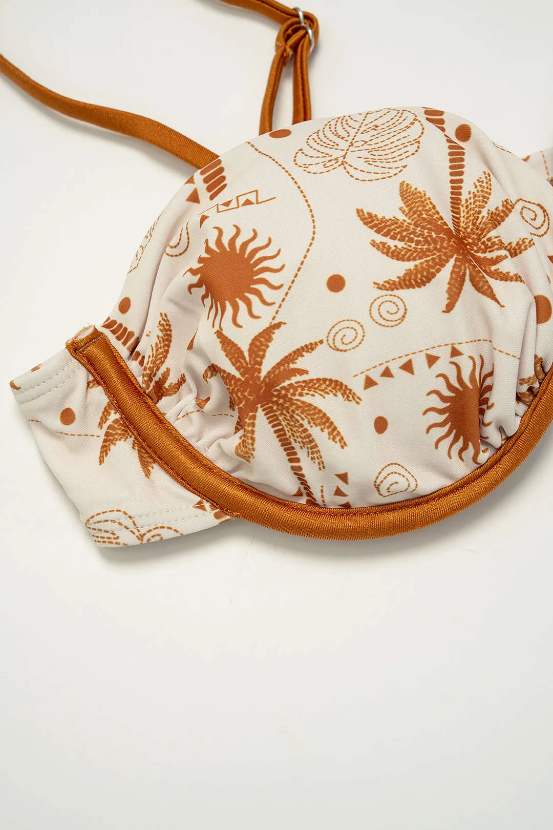 Palm Leaf Print Strappy Bikini Set sold by Micas product image thumbnail 4