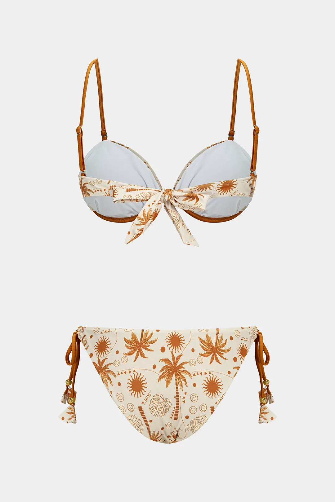 Palm Leaf Print Strappy Bikini Set sold by Micas product image thumbnail 5