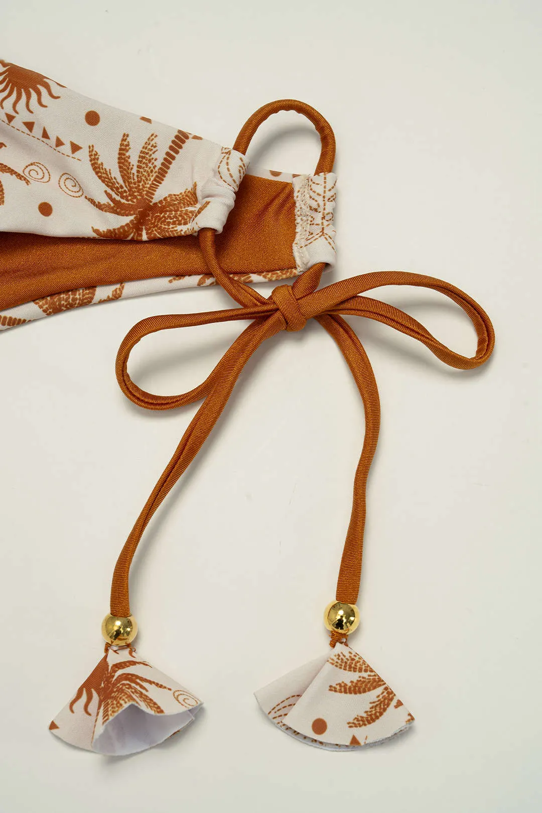 Palm Leaf Print Strappy Bikini Set sold by Micas product image thumbnail 2