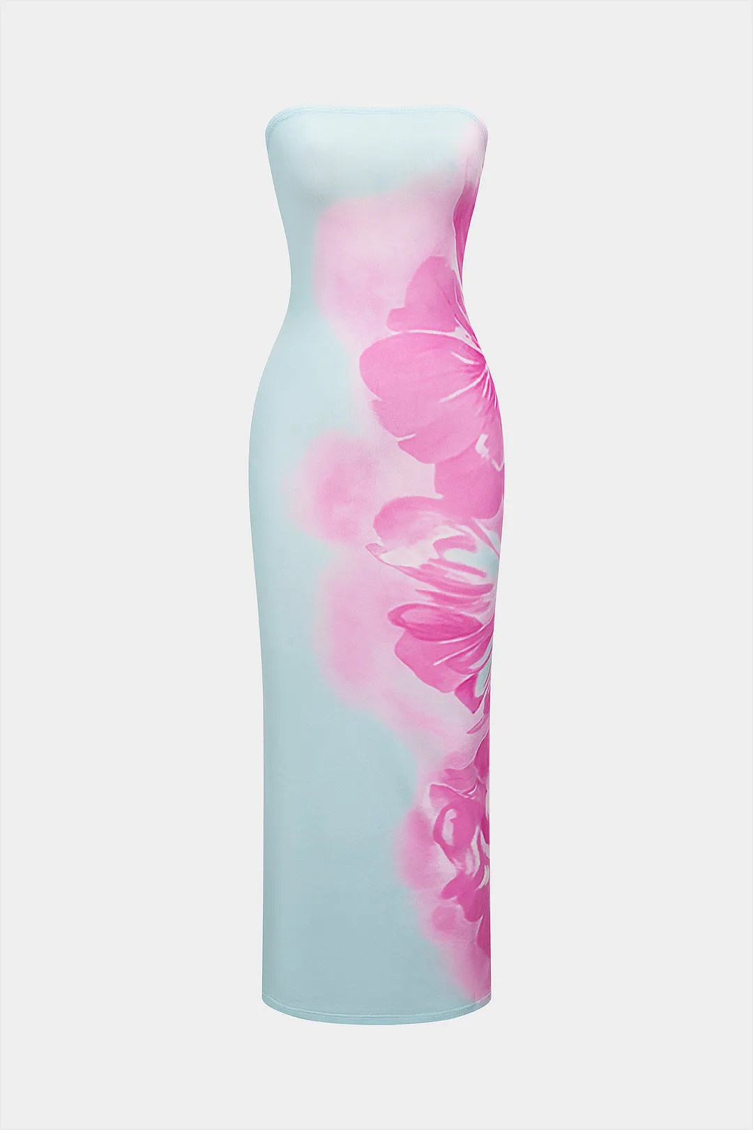Floral Print Strapless Sleeveless Maxi Dress sold by Micas