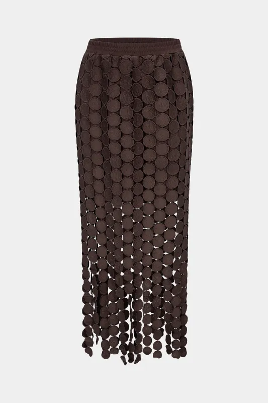 Shirred Waistband Cut Out Skirt sold by Micas