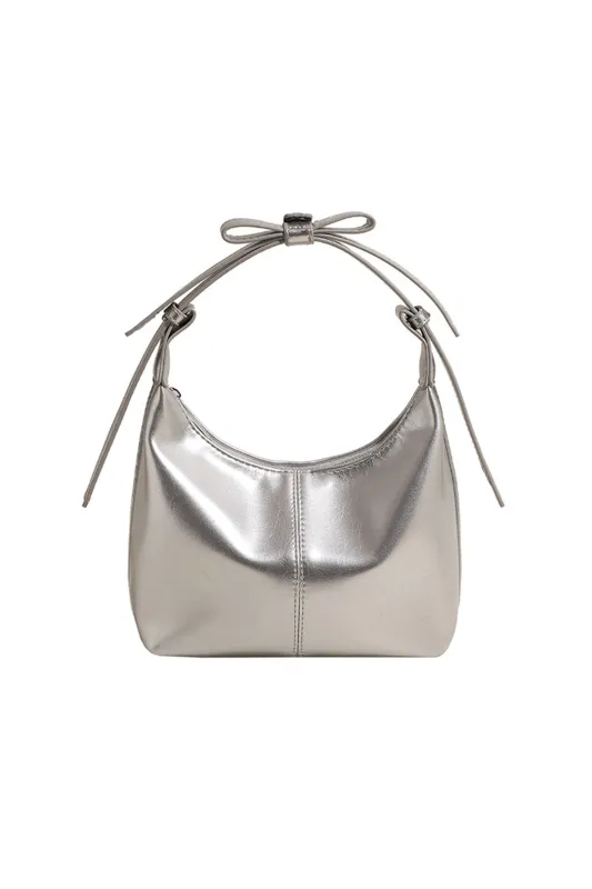 Faux Leather Zipper Underarm Tote Bag made by Micas