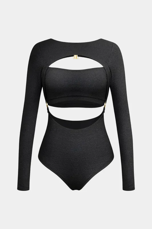 Solid Hollow Out Bikini Set sold by Micas