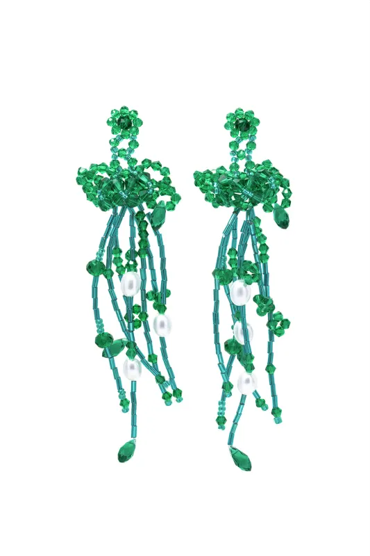 Glass Tassel Earrings sold by Micas